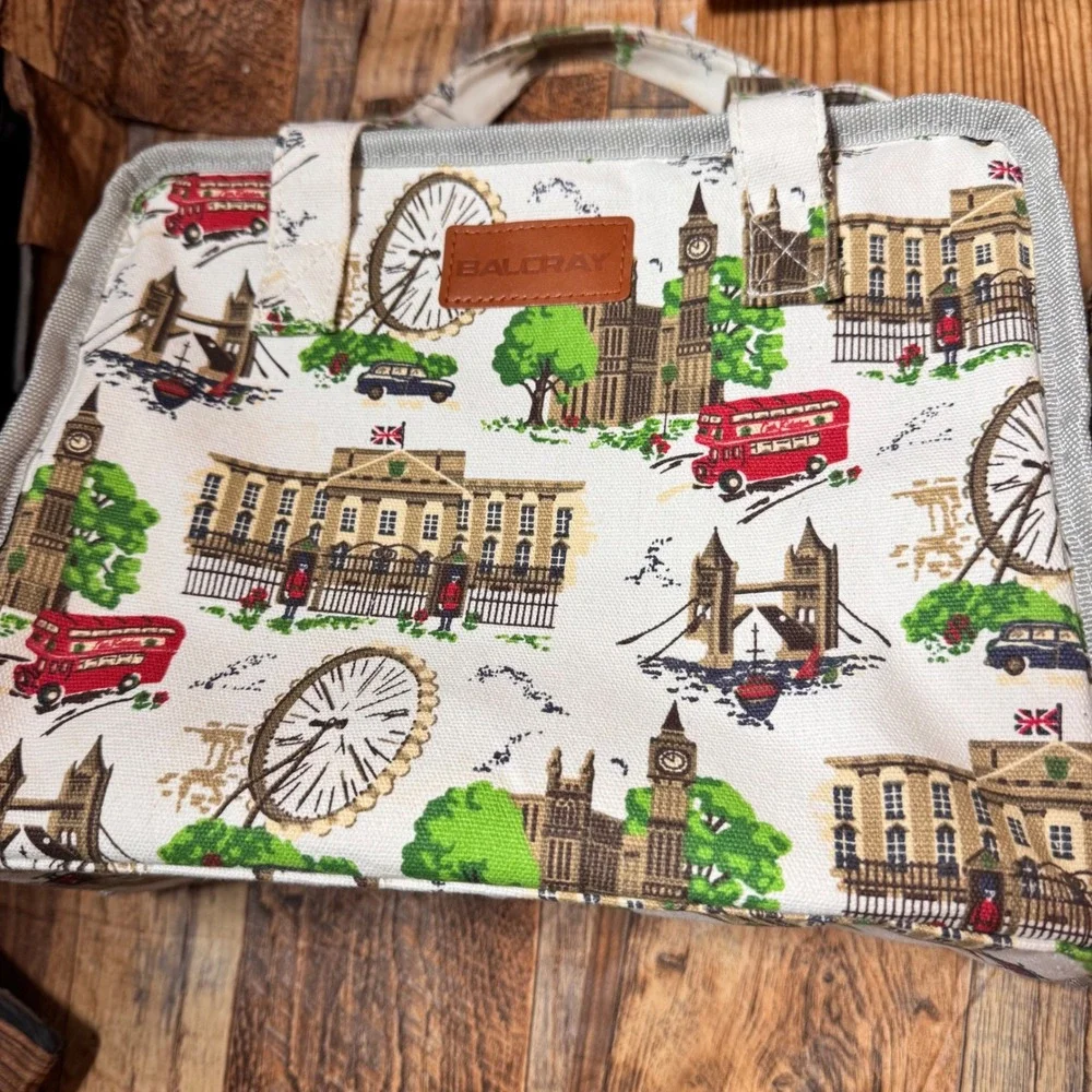 Balcray London Theme‎ Lunch Totes Set of 2 Travel Thermal Insulated